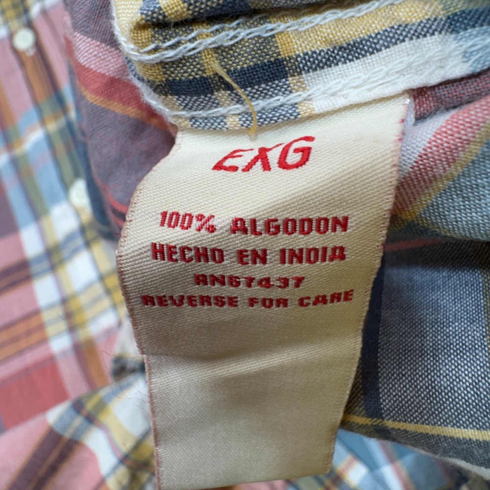 Vintage Polo Jeans Company Shirt Mens XL Red Plaid Short Sleeve Button Down 90s - Picture 3 of 9